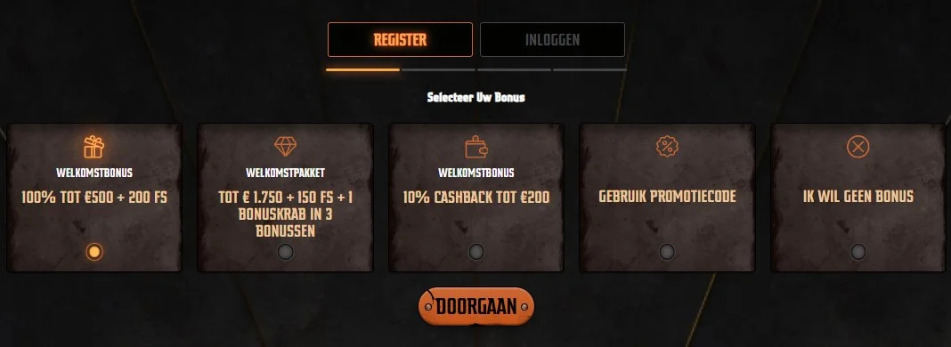 Gransino registratieproces voor nieuwe spelers